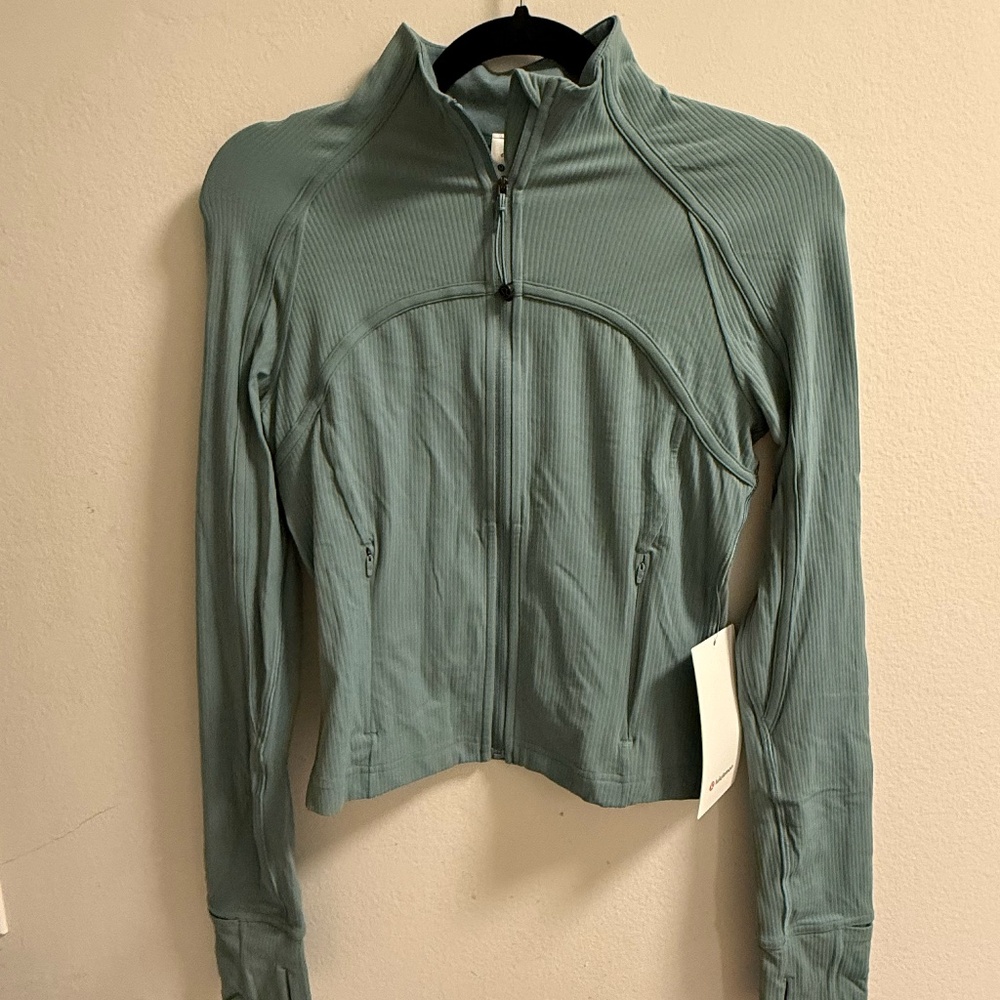 **SOLD** Ribbed Nulu Cropped Define Jacket (Size 6) Tidewater Teal NWT